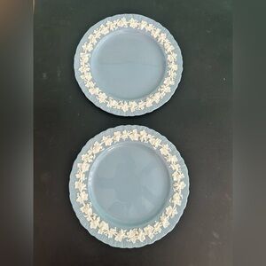Vintage Wedgwood Queensware Lunch Scallop Edge 9” Salad Plates Set Two